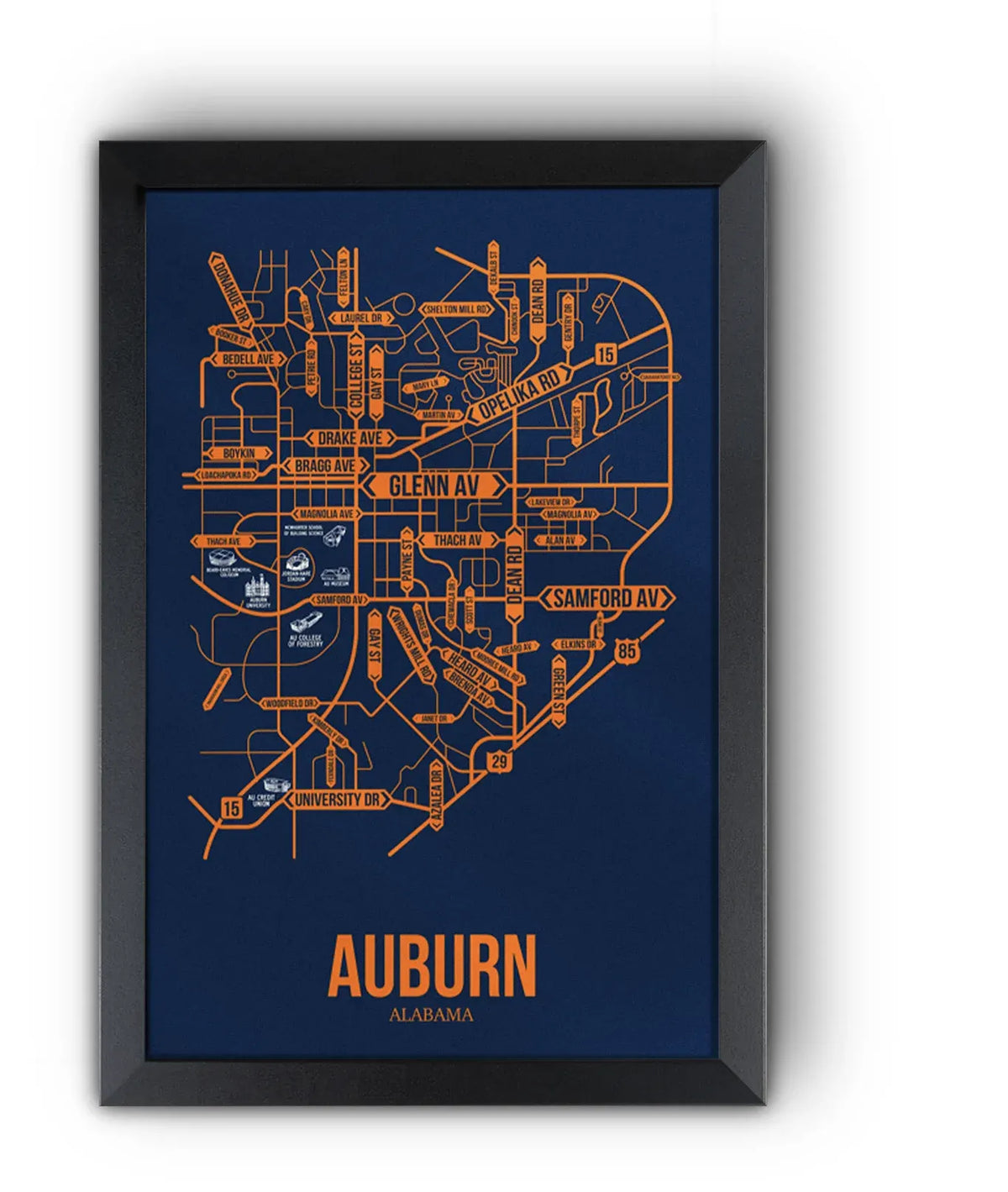 Auburn, Alabama street map