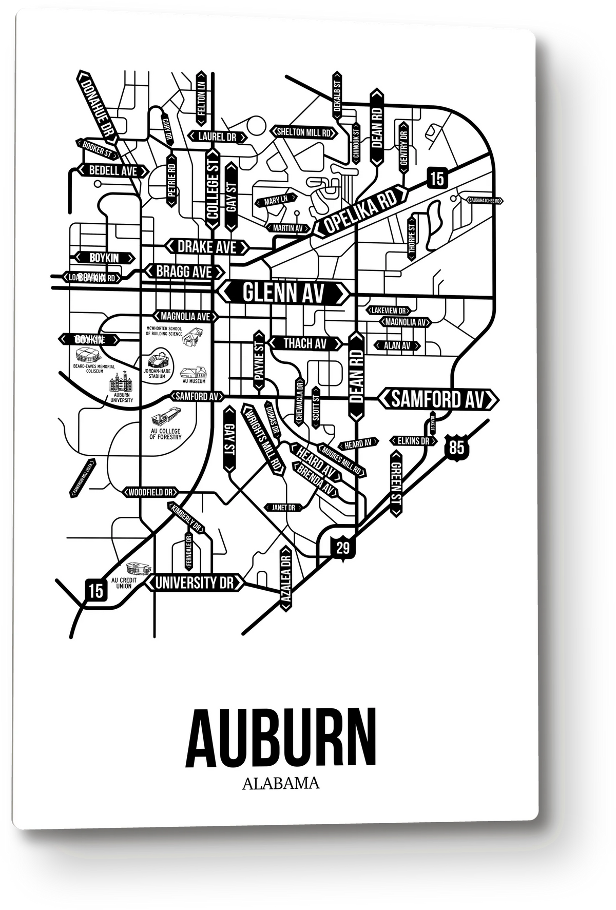 Auburn, Alabama street map