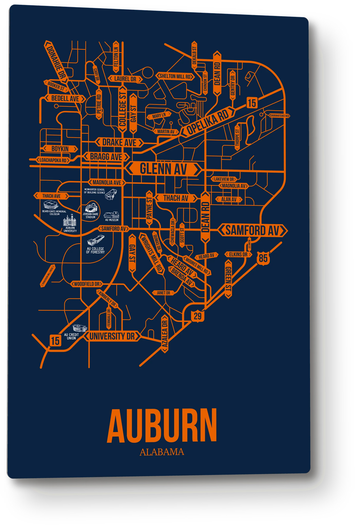Auburn, Alabama street map