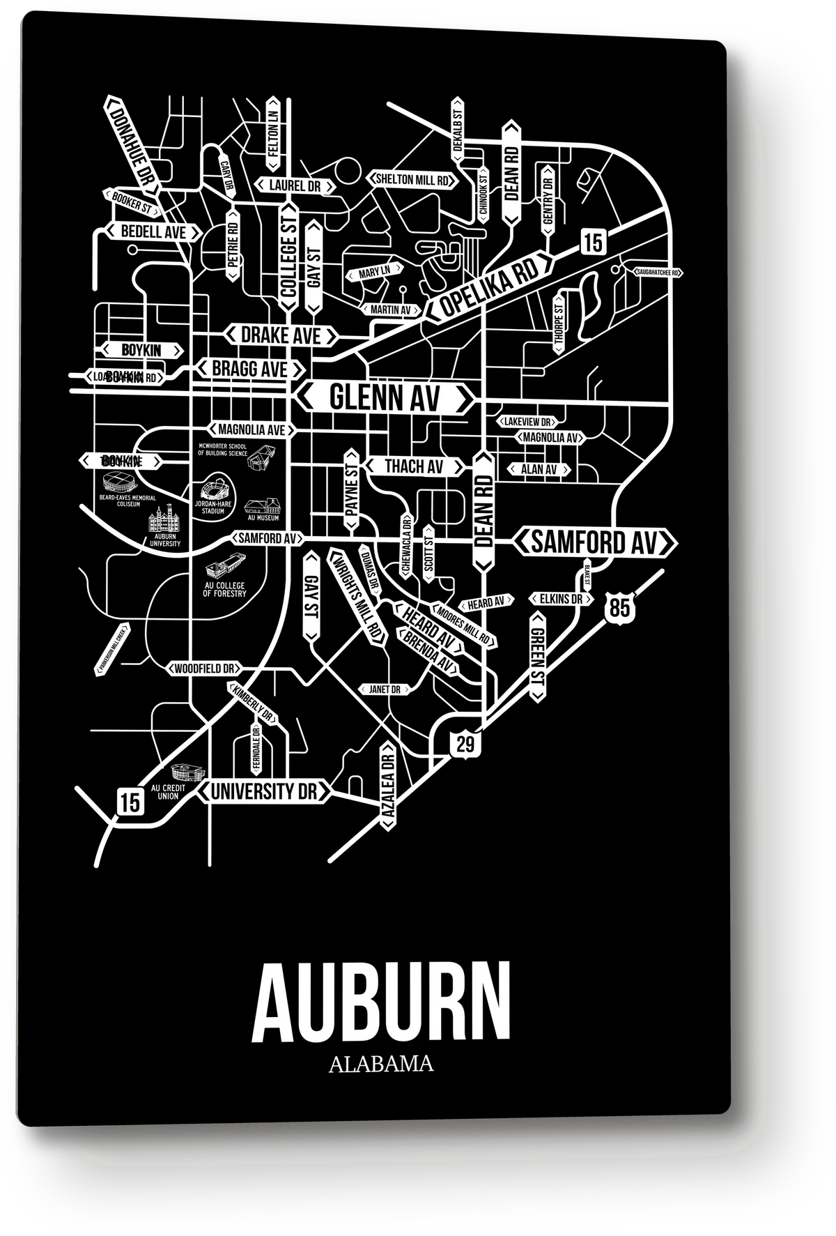 Auburn, Alabama street map