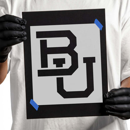Baylor Bears BU Logo Stencil