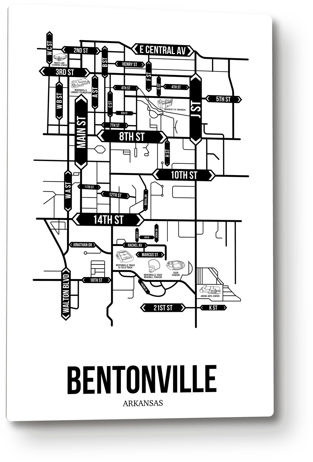 Bentonville, Arkansas street map