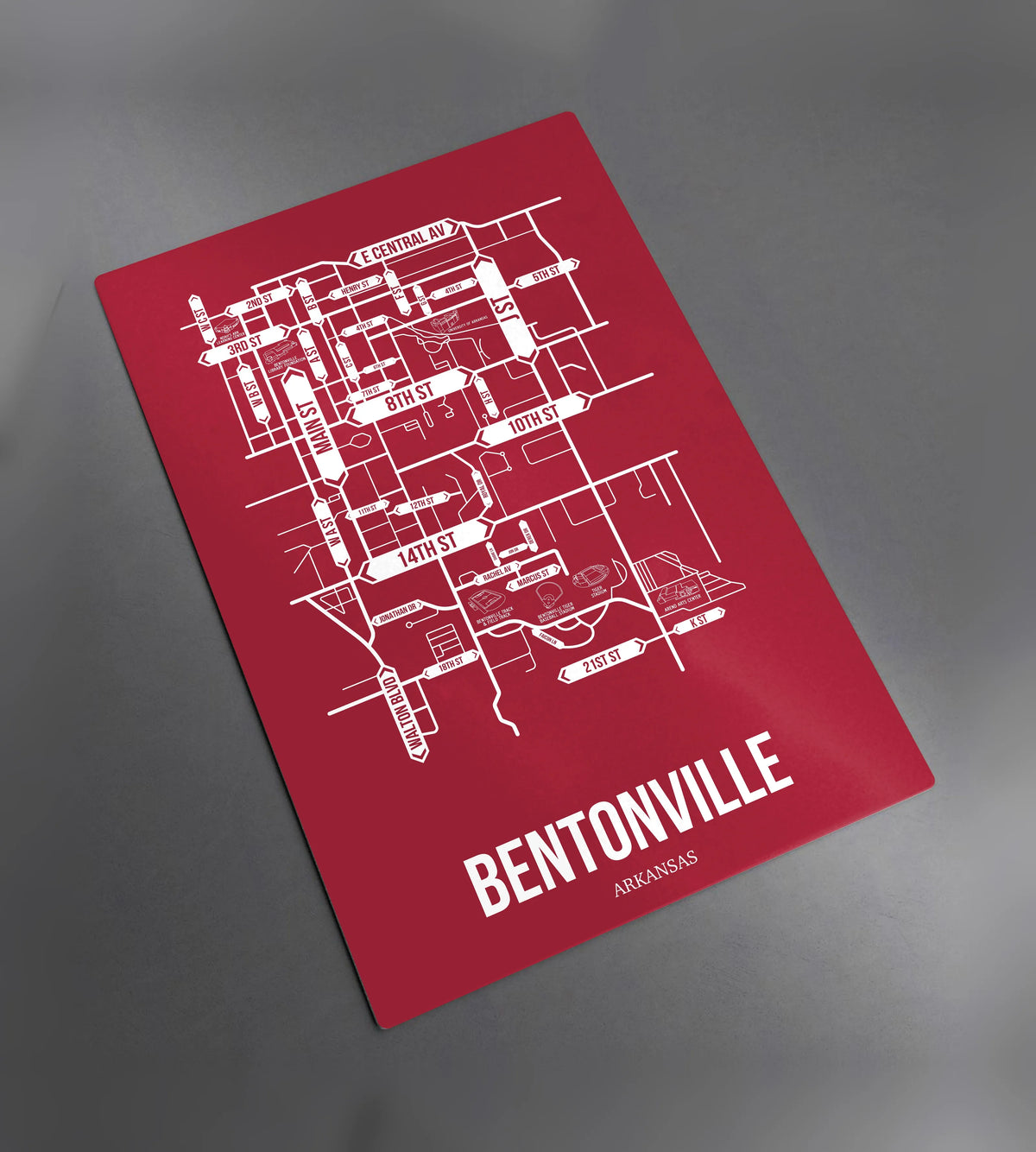 Bentonville, Arkansas street map