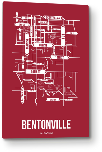 Bentonville, Arkansas street map