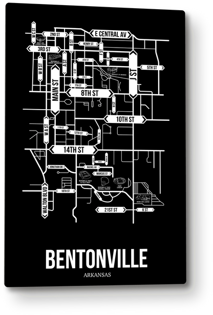 Bentonville, Arkansas street map