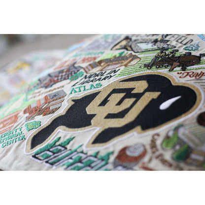 Boulder, University of Colorado Collegiate Embroidered Pillow by CatStudio