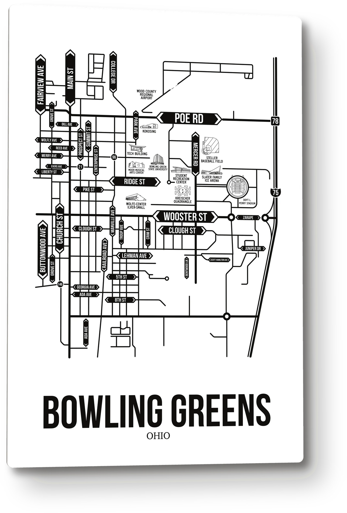 Bowling Green, Ohio street map