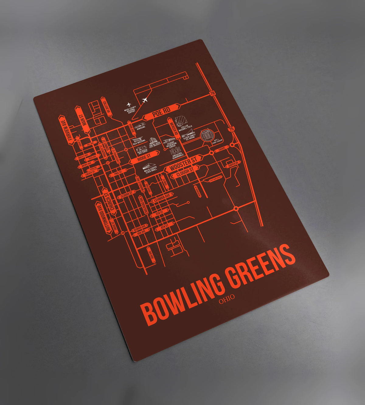 Bowling Green, Ohio street map
