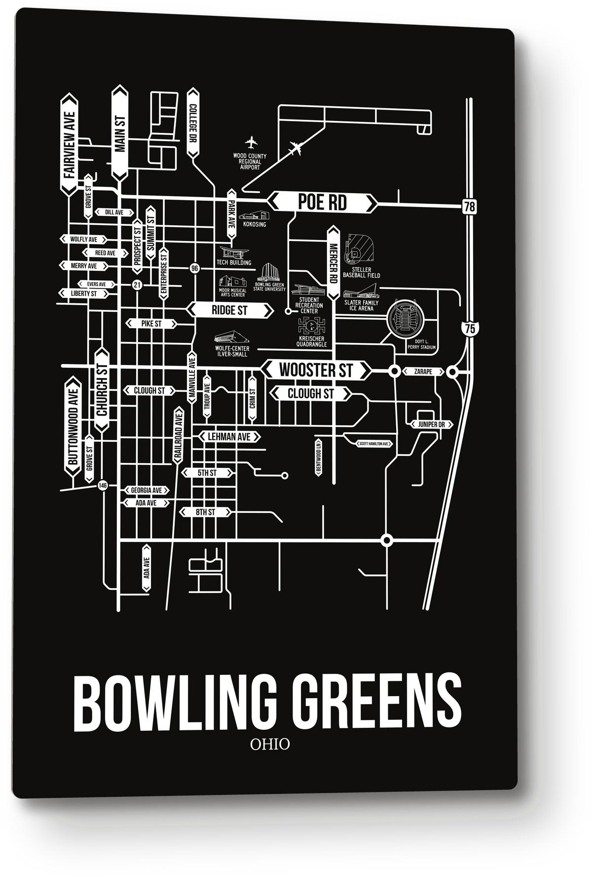 Bowling Green, Ohio street map