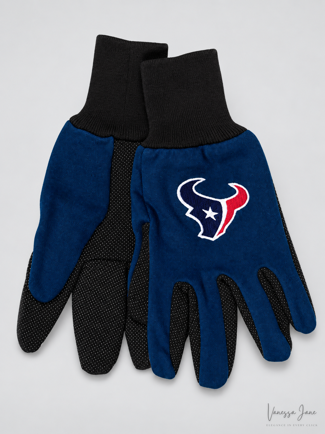 NFL Houston Texans Two-Tone Utility Gloves Blue One Size