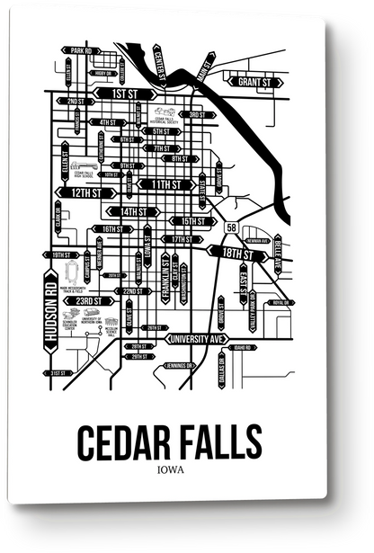 Cedar Falls, Iowa street map
