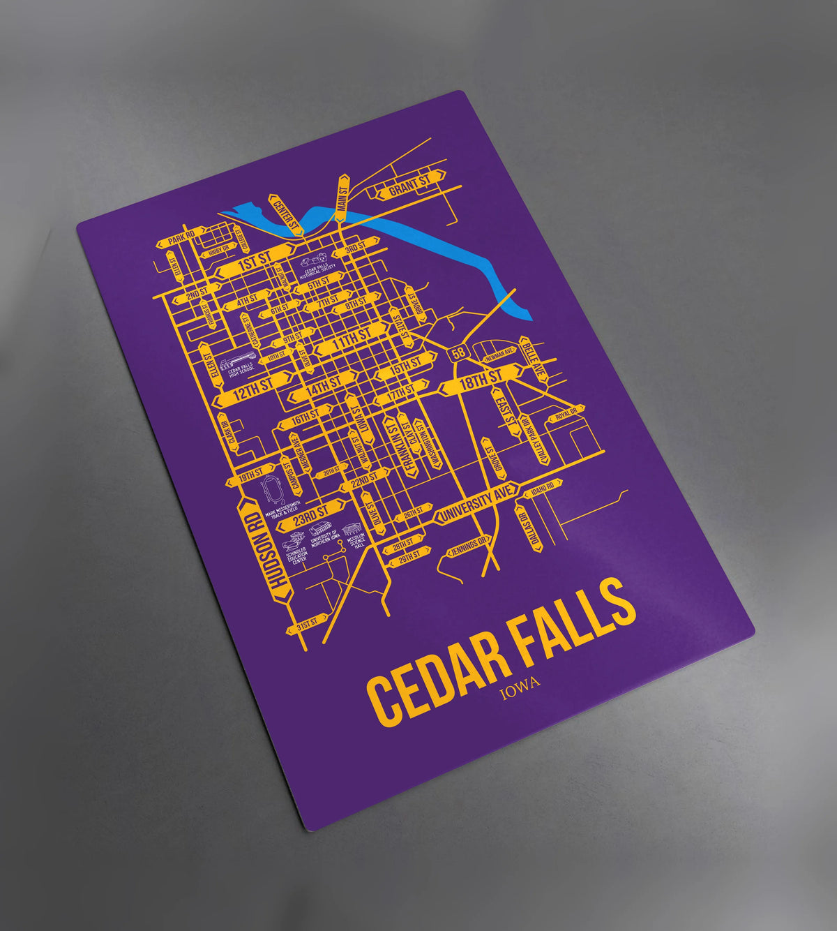 Cedar Falls, Iowa street map