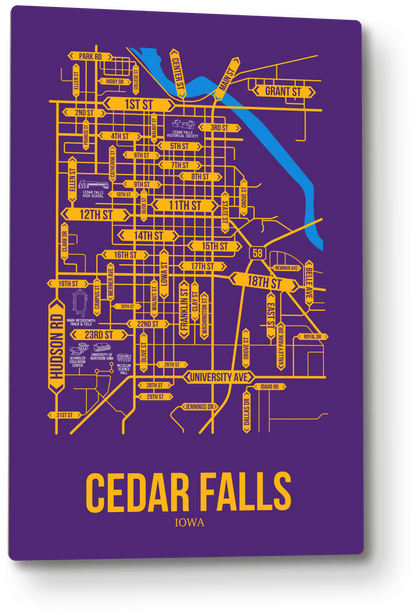 Cedar Falls, Iowa street map