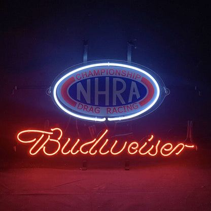 Championship NHRA Drag Racing Budweiser Neon Signs Light