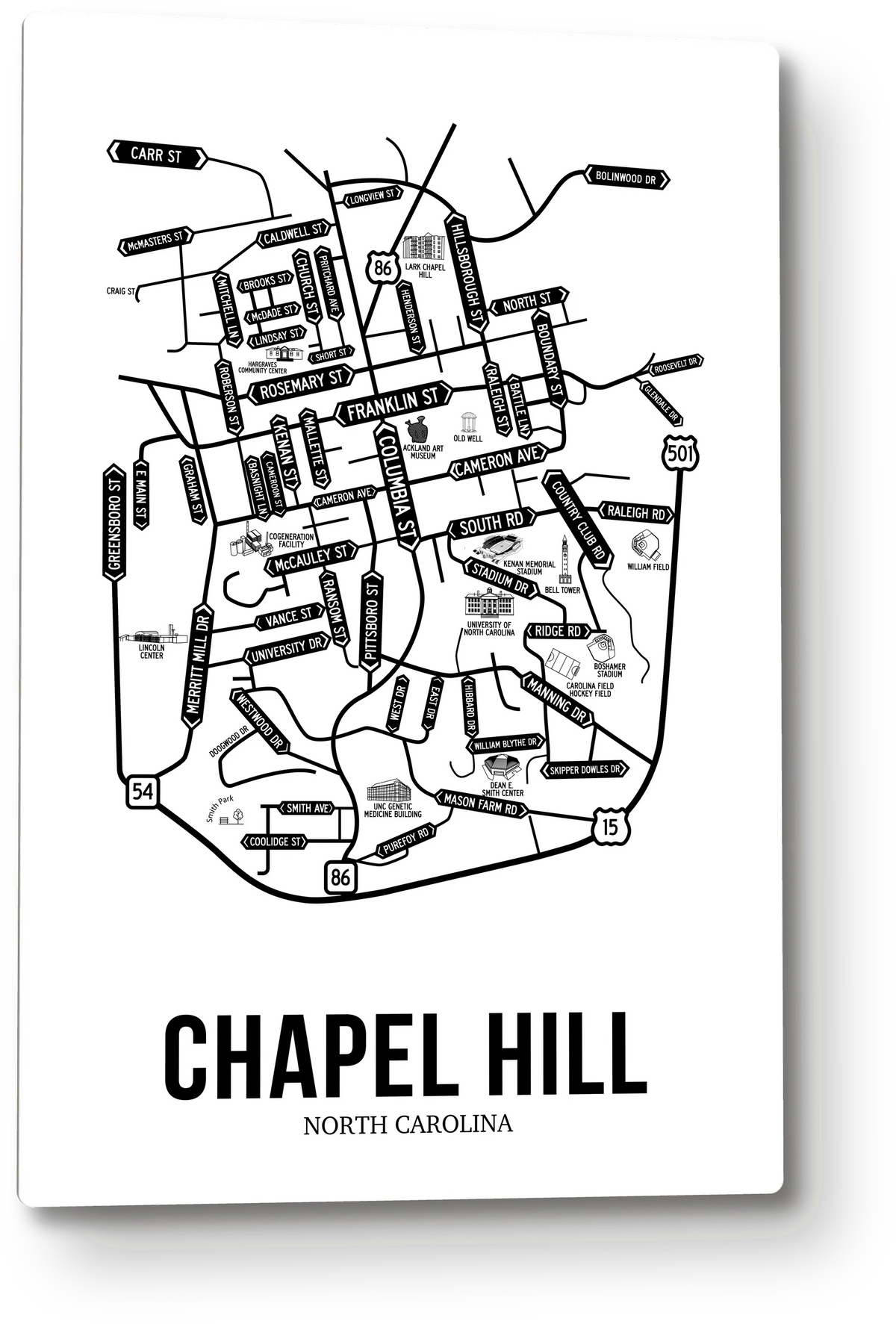 Chapel Hill, North Carolina street map