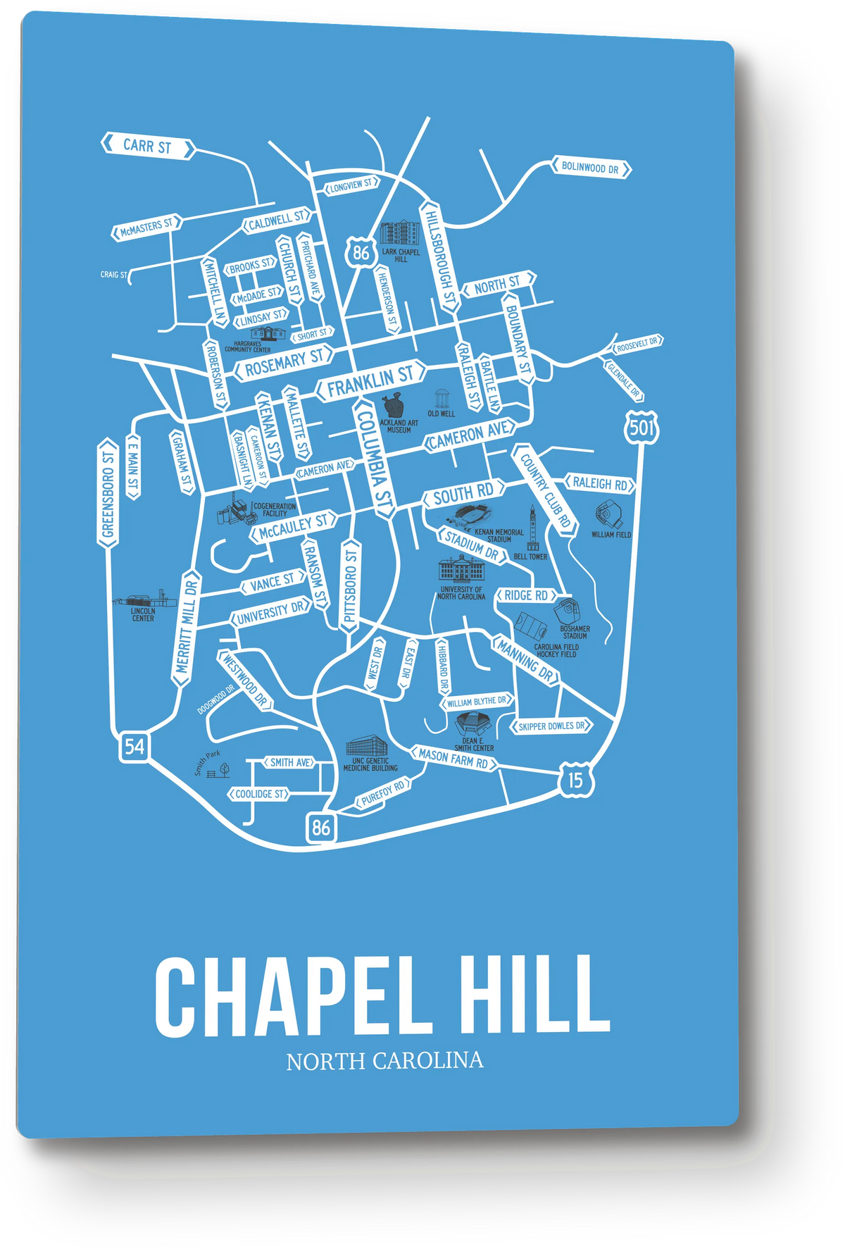Chapel Hill, North Carolina street map