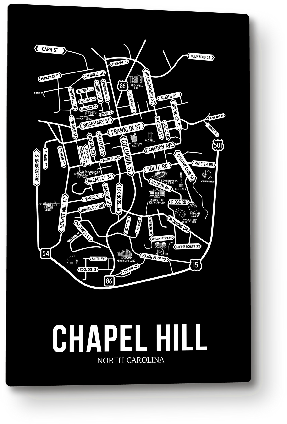 Chapel Hill, North Carolina street map