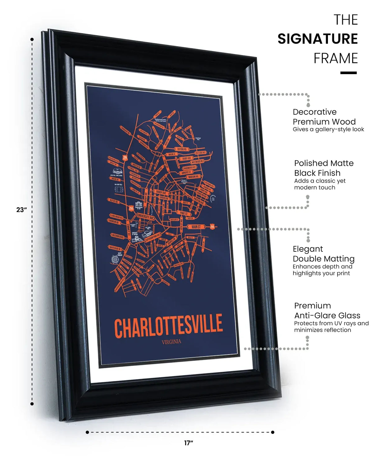 Charlottesville, Virginia street map