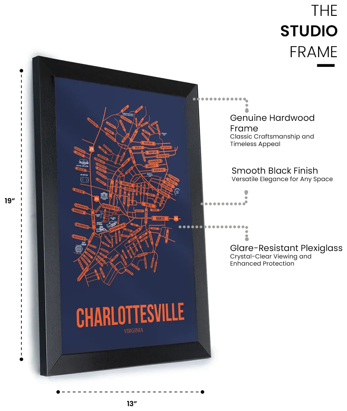 Charlottesville, Virginia street map