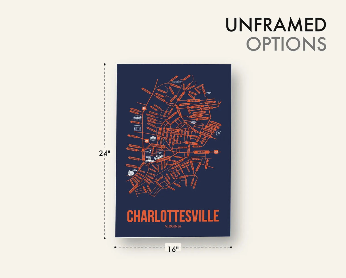 Charlottesville, Virginia street map