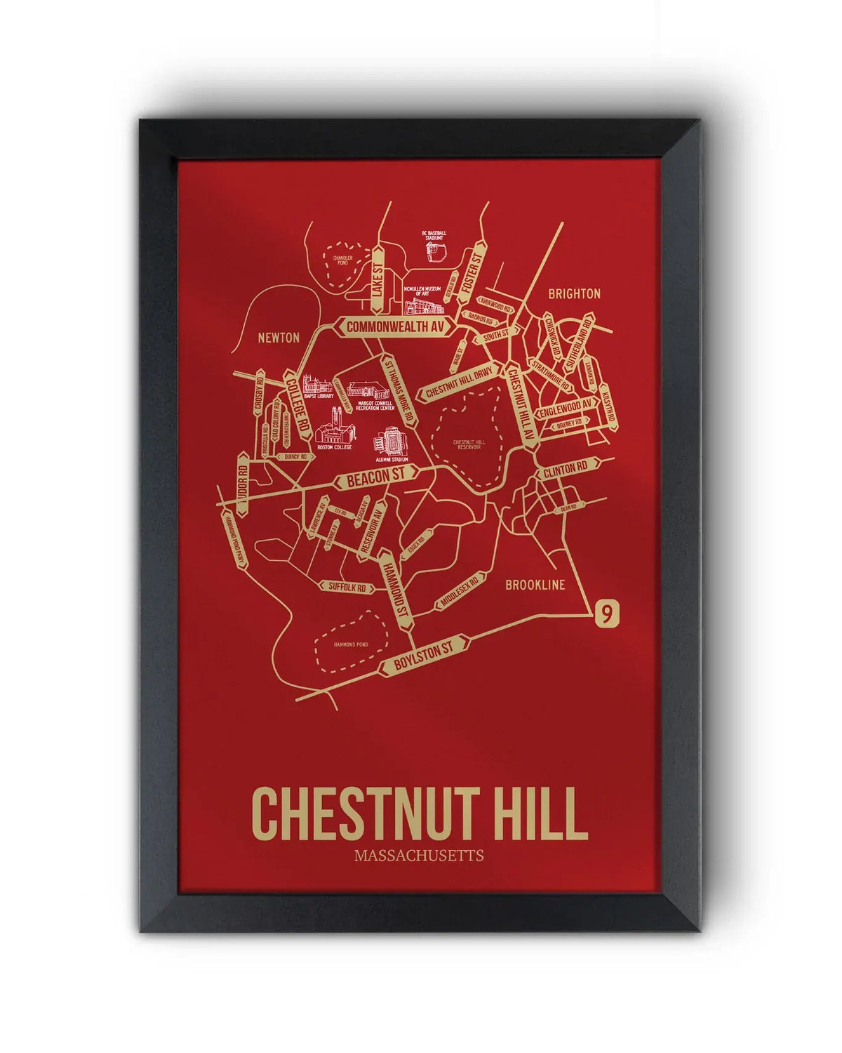 Chestnut Hill, Massachusetts street map