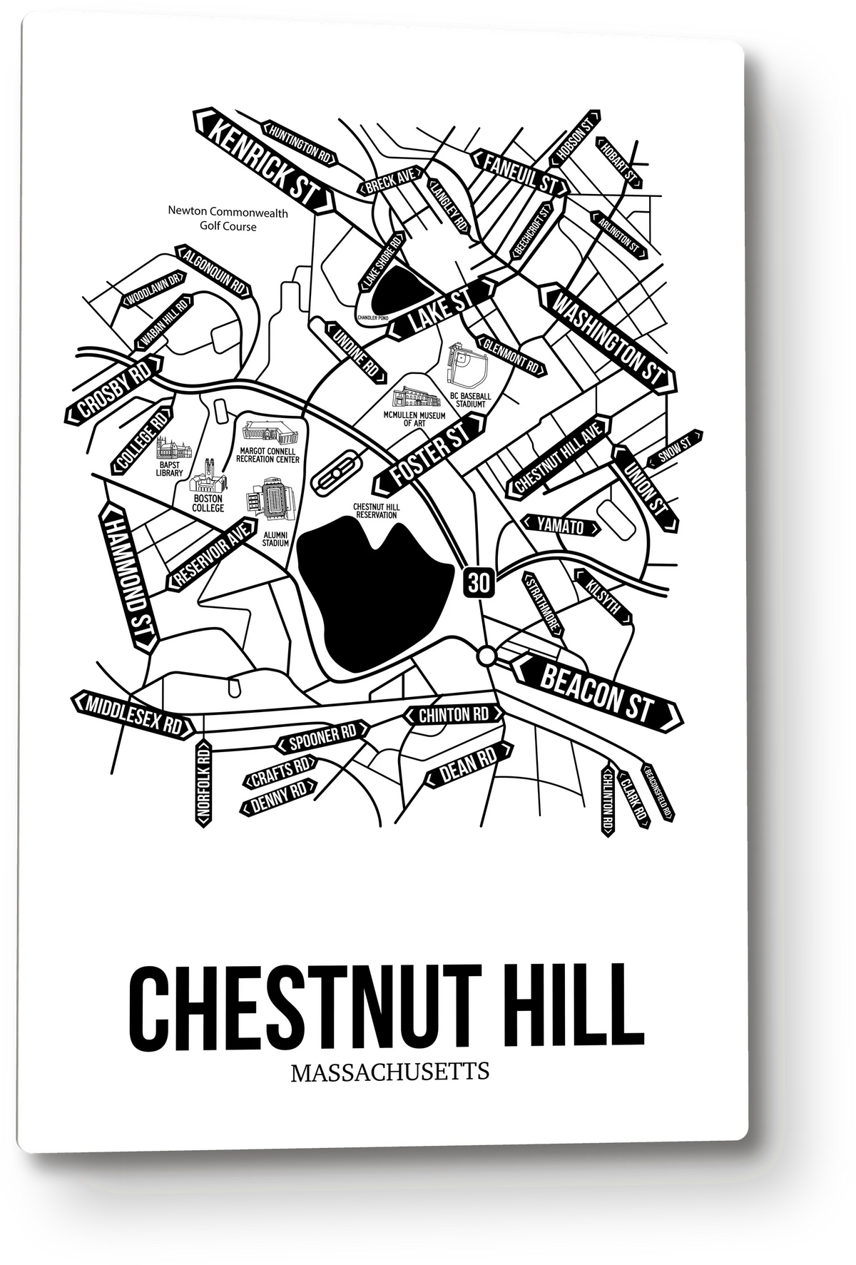 Chestnut Hill, Massachusetts street map