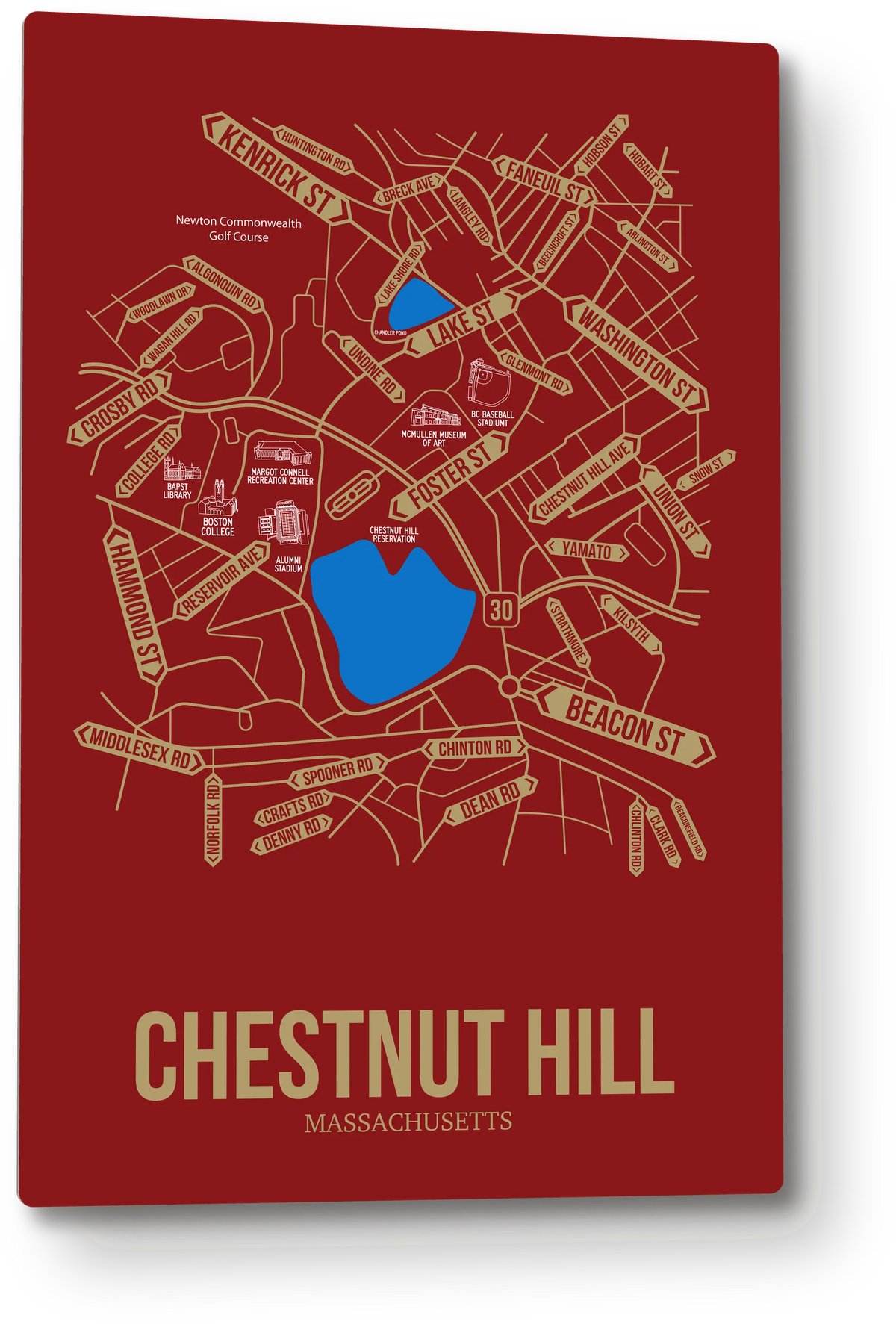 Chestnut Hill, Massachusetts street map