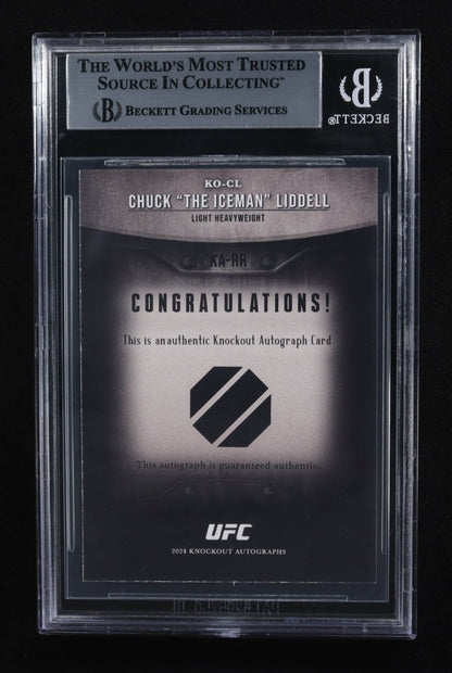 Chuck Liddell Signed The Iceman MAGA Card 70 Of 99 Beckett Authentic