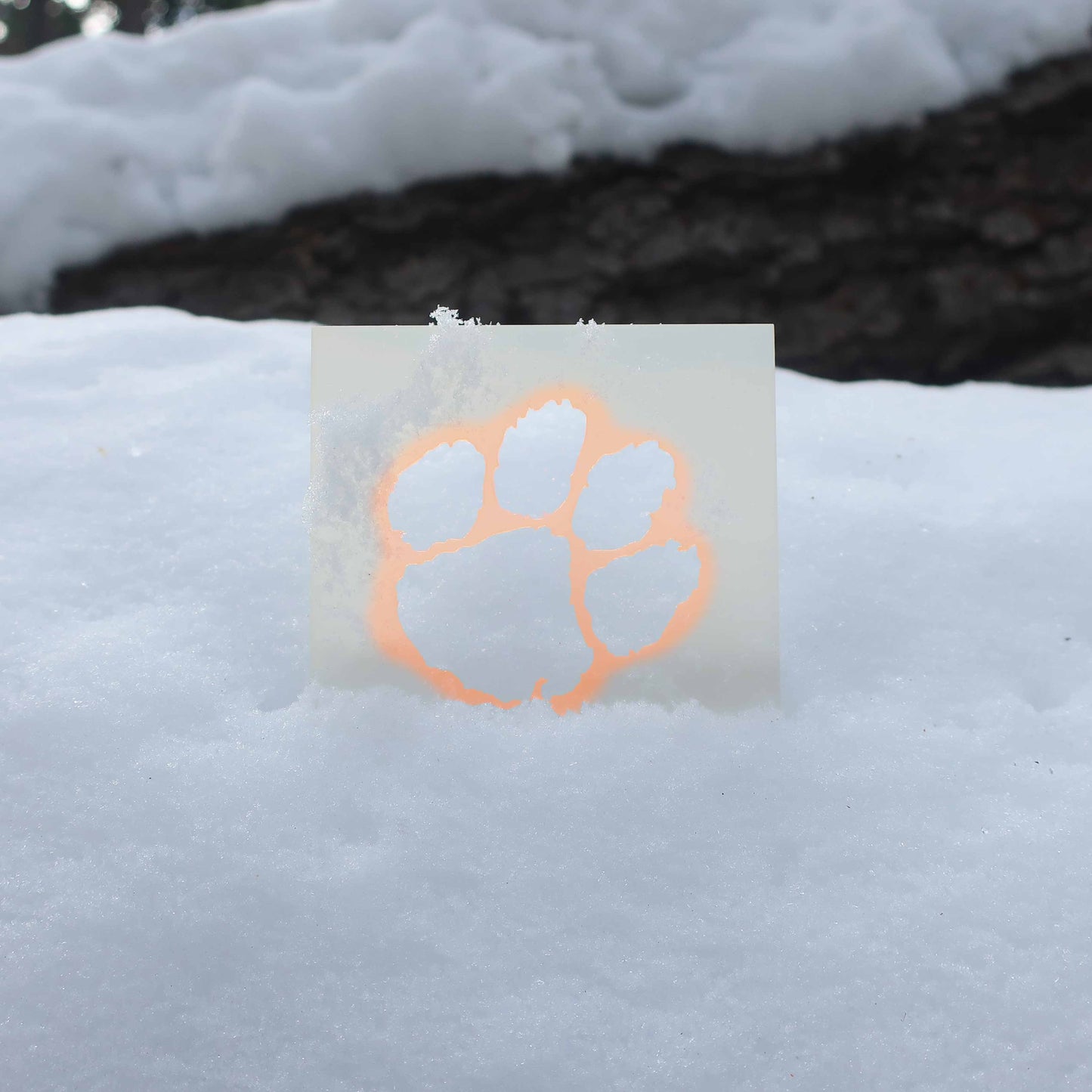Clemson Tigers Paw Logo Stencil