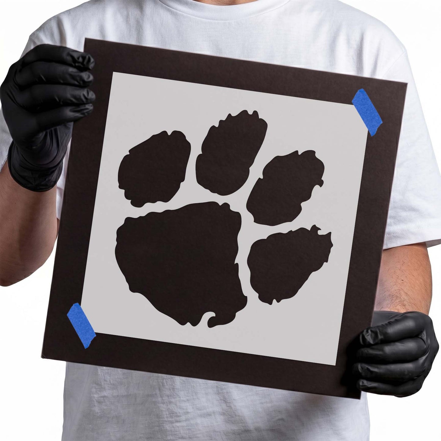 Clemson Tigers Paw Logo Stencil