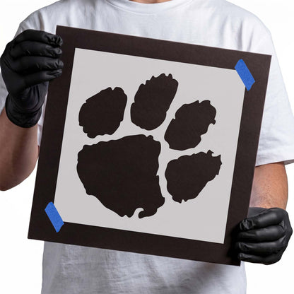 Clemson Tigers Paw Logo Stencil