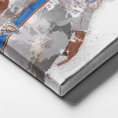 Russell Westbrook Canvas Art – Oklahoma City Thunder Wall Decor