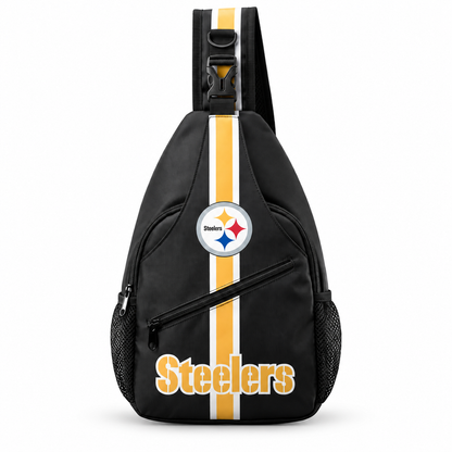 Pittsburgh Steelers Sling Bag, Crossbody Chest Bag, Game Day Backpack, Football Fan Gift