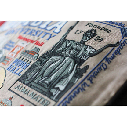 Columbia University Collegiate Embroidered Pillow by CatStudio