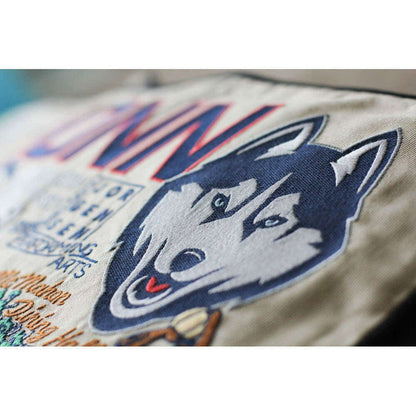 Connecticut, University of Collegiate Embroidered Pillow by CatStudio