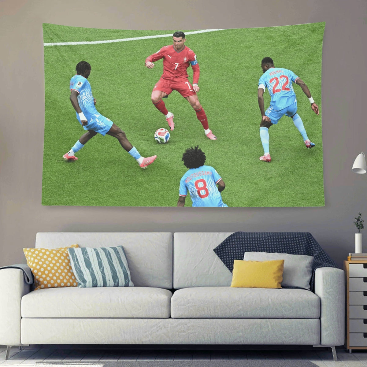 Cristiano Ronaldo Portugal Vs. Dr Congo Flag For 2026 World Copa