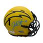 Justin Herbert Autographed Chargers Rave Mini Helmet - FAN