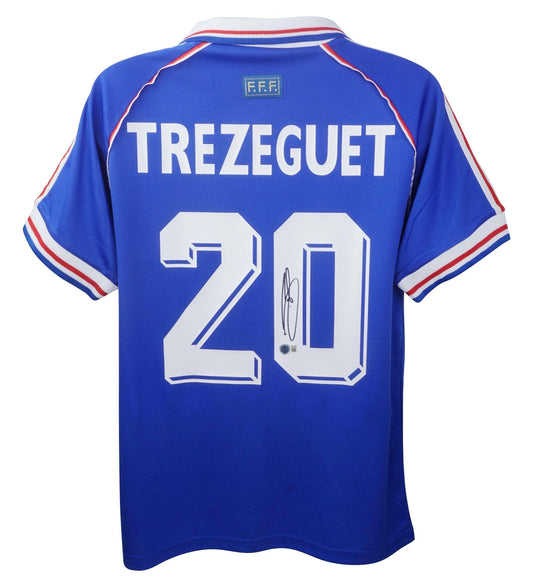 David Trezeguet Signed France National Team Adidas Jersey Size Large (Beckett)