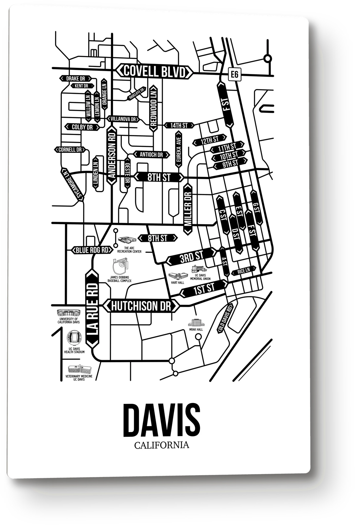 Davis, California street map