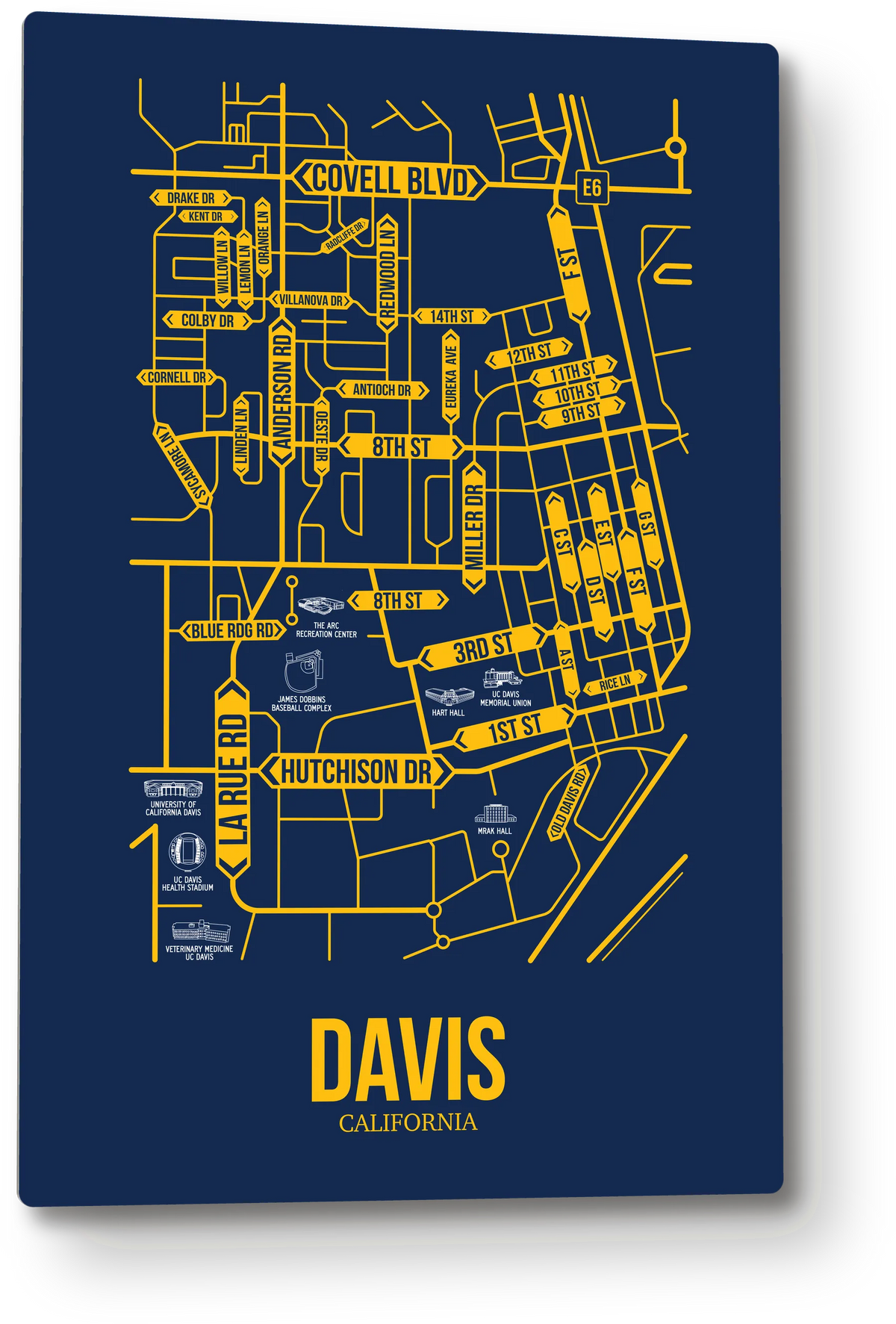 Davis, California street map