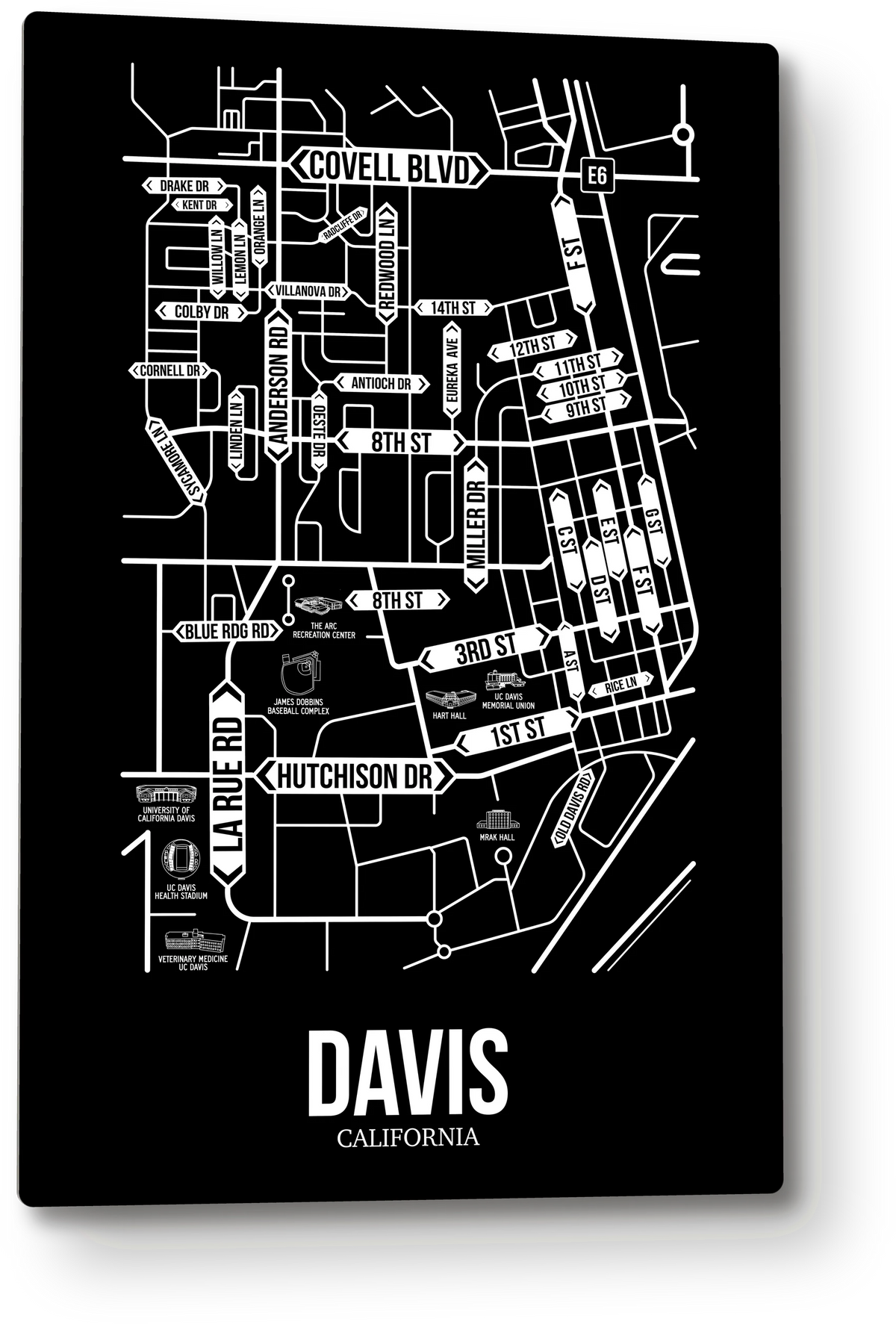 Davis, California street map