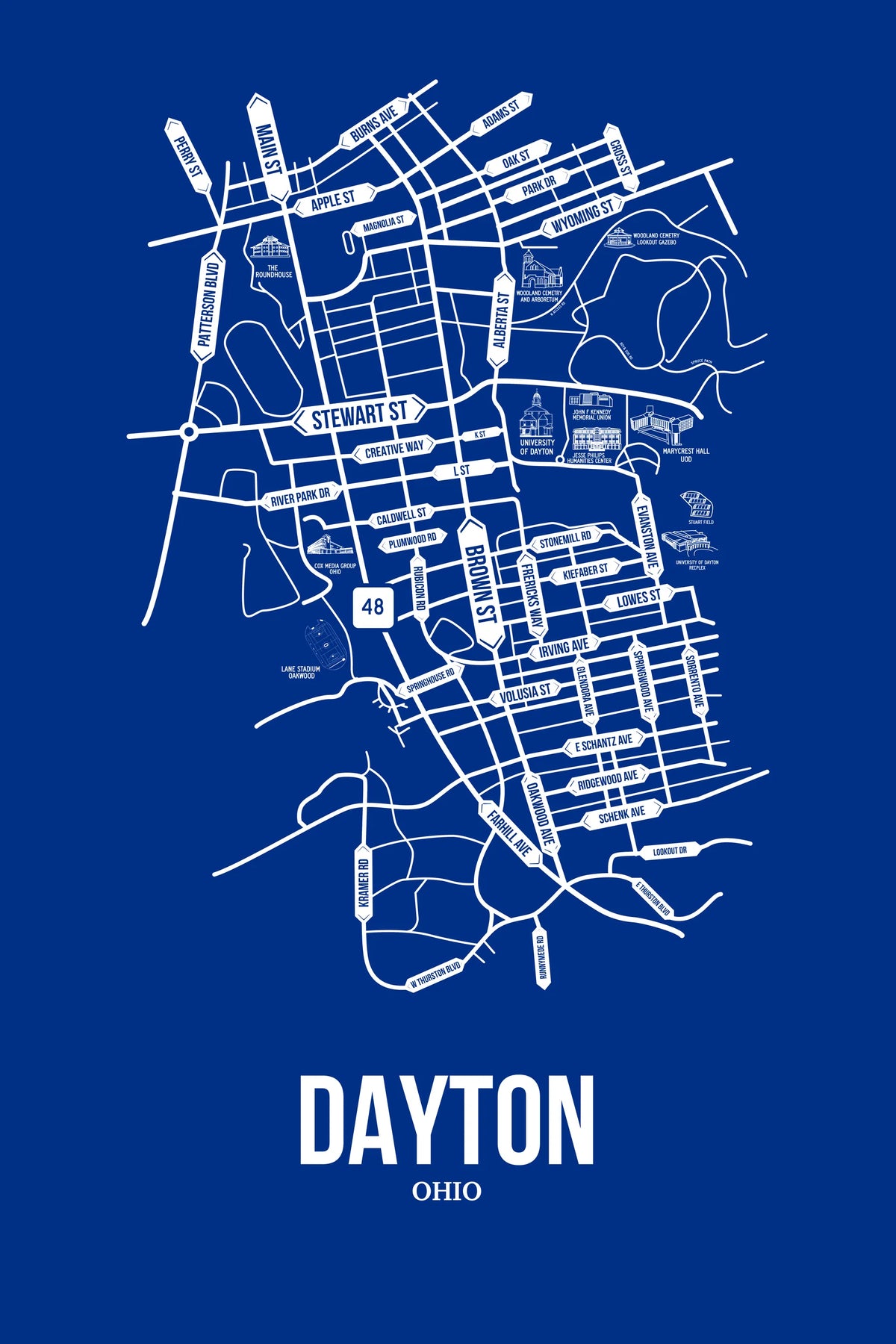 Dayton, Ohio street map