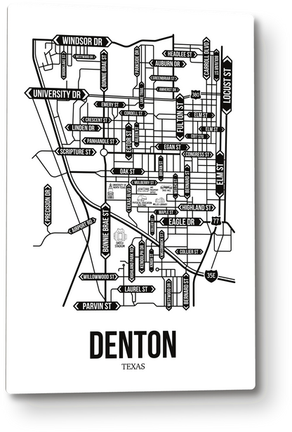 Denton, Texas street map