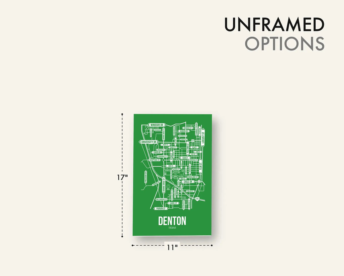Denton, Texas street map