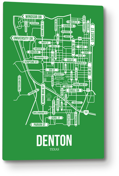 Denton, Texas street map