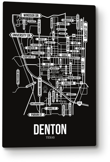 Denton, Texas street map