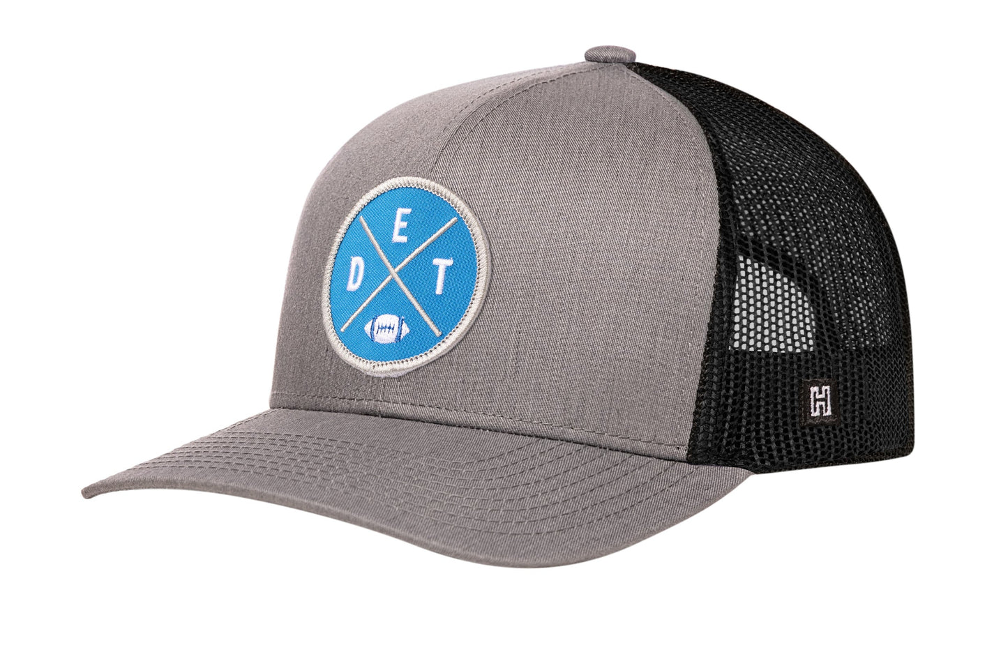 Detroit Football Trucker Hat  |  Light Blue DET X Snapback