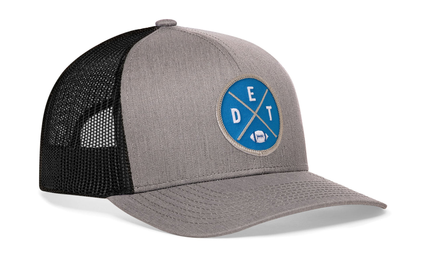 Detroit Football Trucker Hat  |  Light Blue DET X Snapback