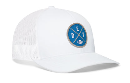 Detroit Football Trucker Hat  |  Light Blue DET X Snapback