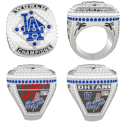 Personalized Los Angeles 2025 Baseball Championship Ring – Custom Name & Number Fan Ring